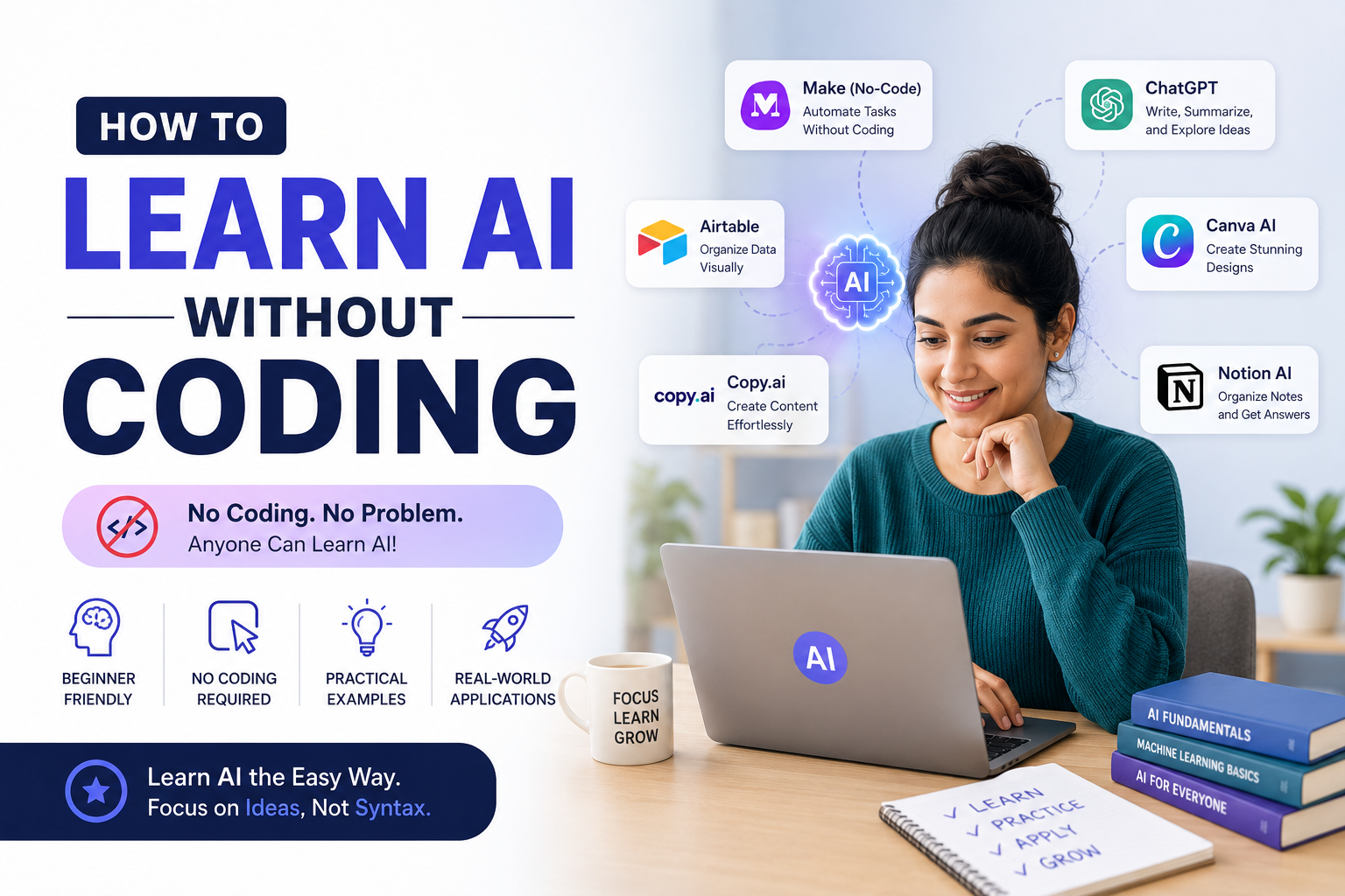How to Learn AI Without Coding in India